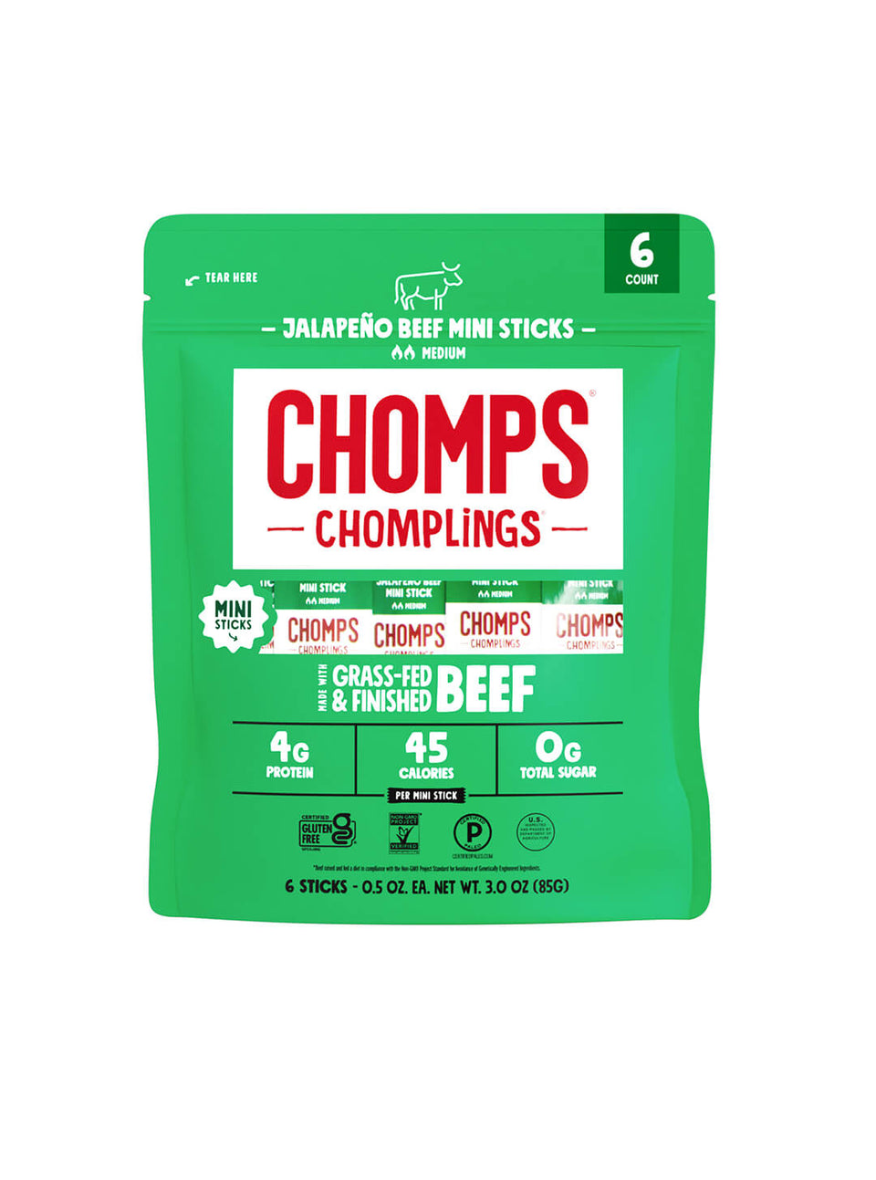 6 ct. Jalapeno Beef Chomplings - Clean Beef